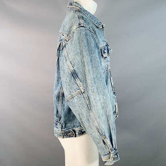 EDWIN Vintage Size M Clubman Blue Twill Cotton Acid Washed Jacket - Picture 2 of 7